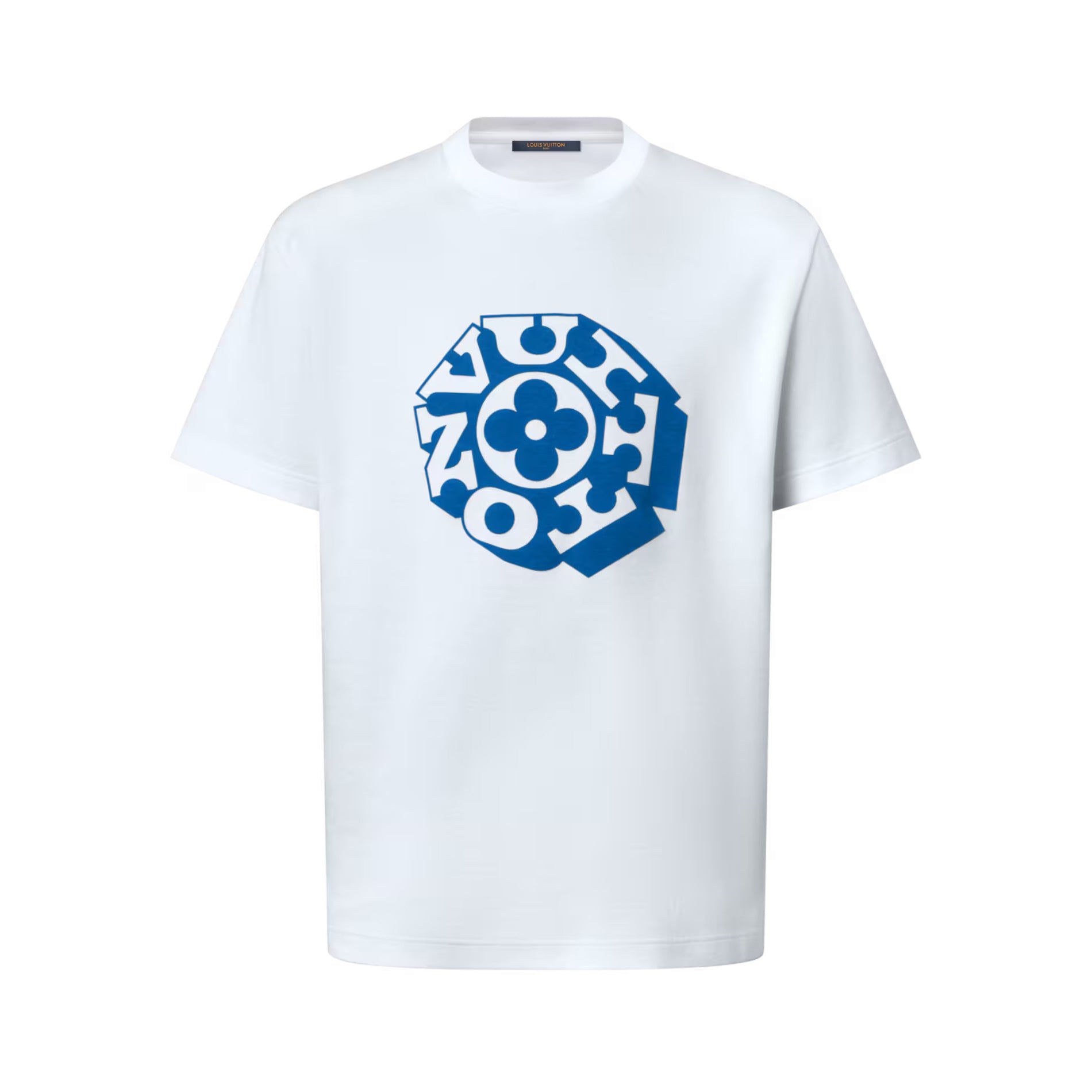 Louis Vuitton Men's And Women's Summer Solid Color Logo Pattern Printed Round Neck Cotton Short Sleeved T-shirt #77812