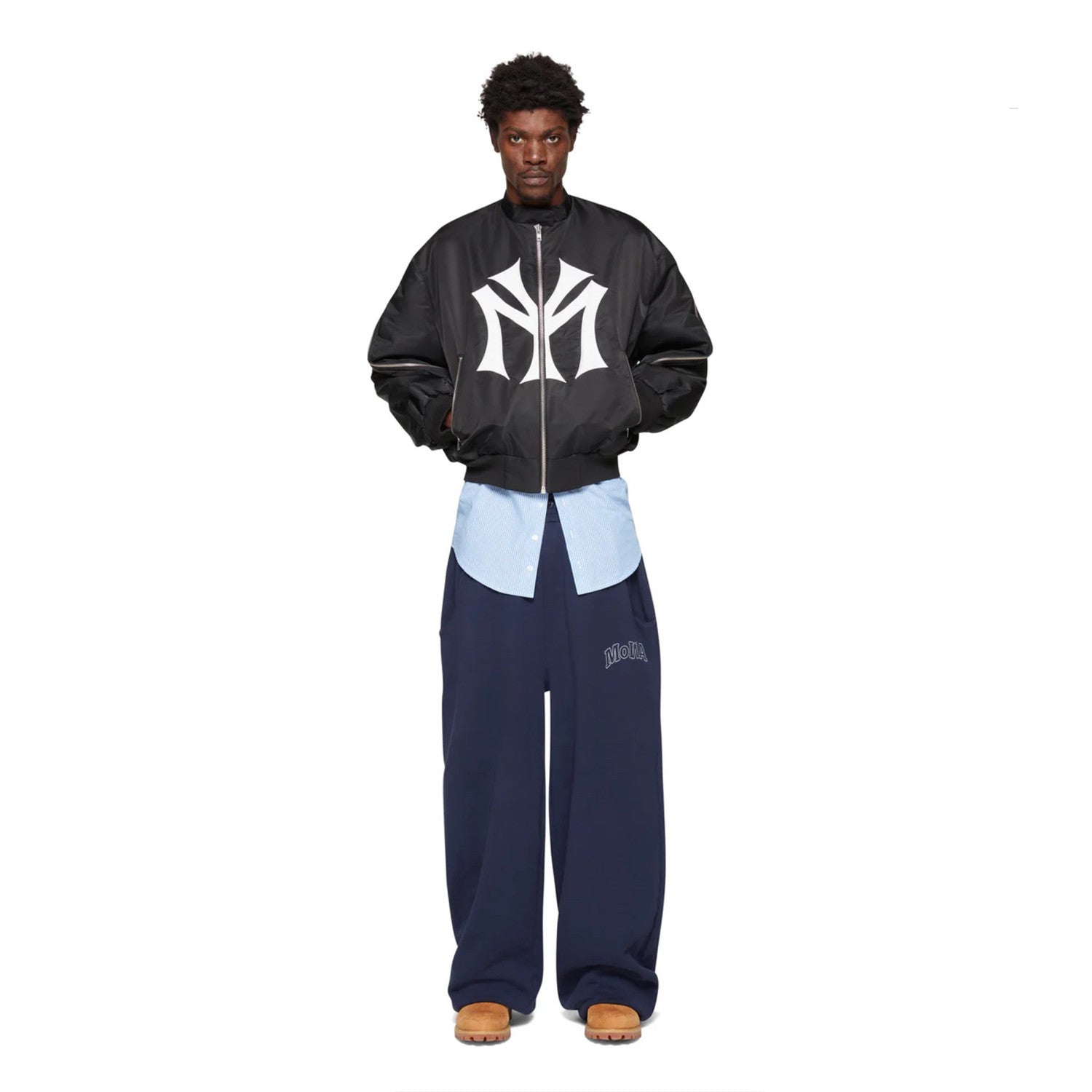 Mowalola My City Zip Jacket Ma-1 Bomber Yvl Playboicarti Autumn Winter High Street Dark Hip Hop Round Neck Long Sleeve Jacket Ngvp #1349