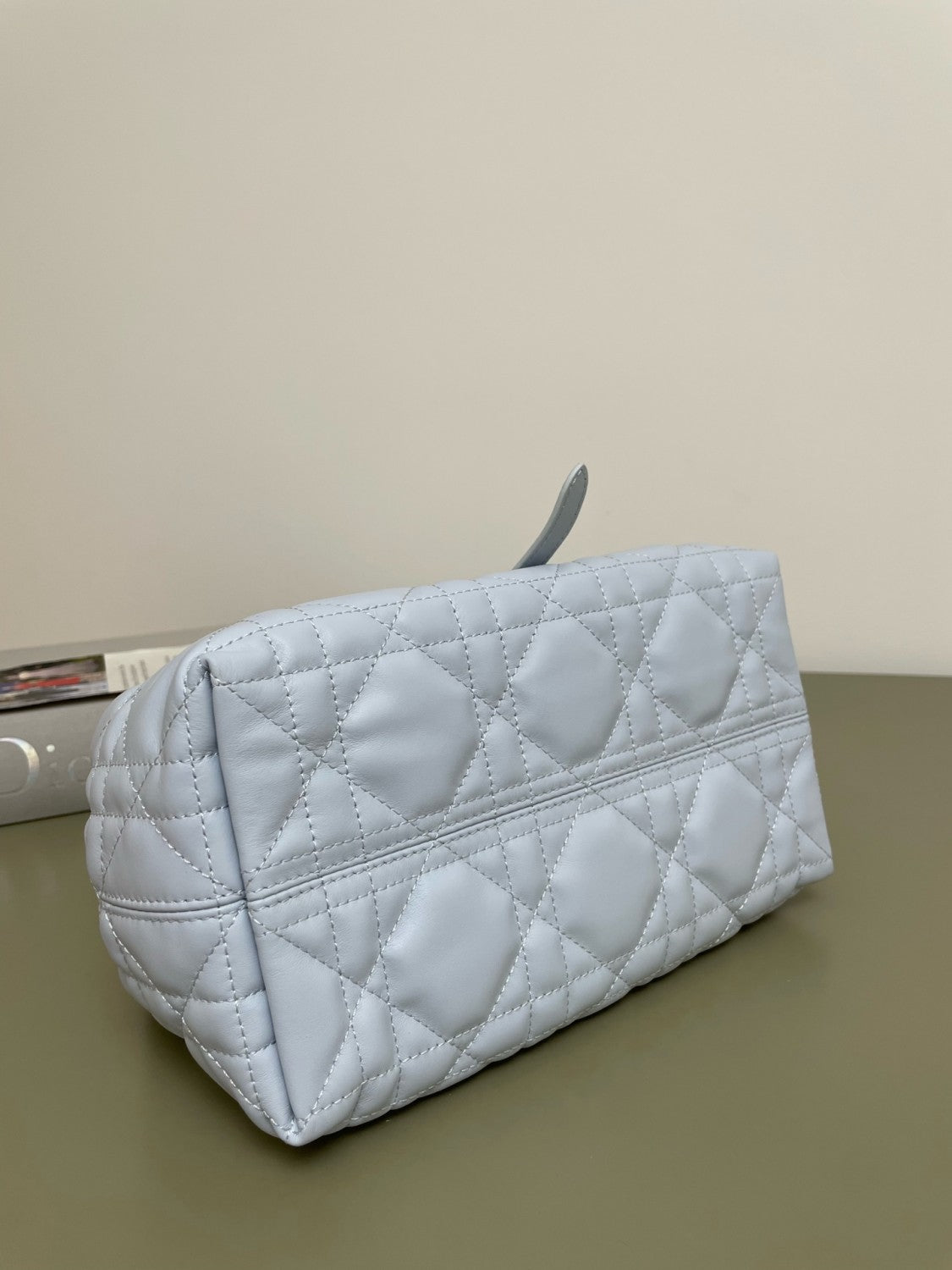 Dior Small Dior Toujours Bag Ice Blue Macrocannage Calfskin #379082
