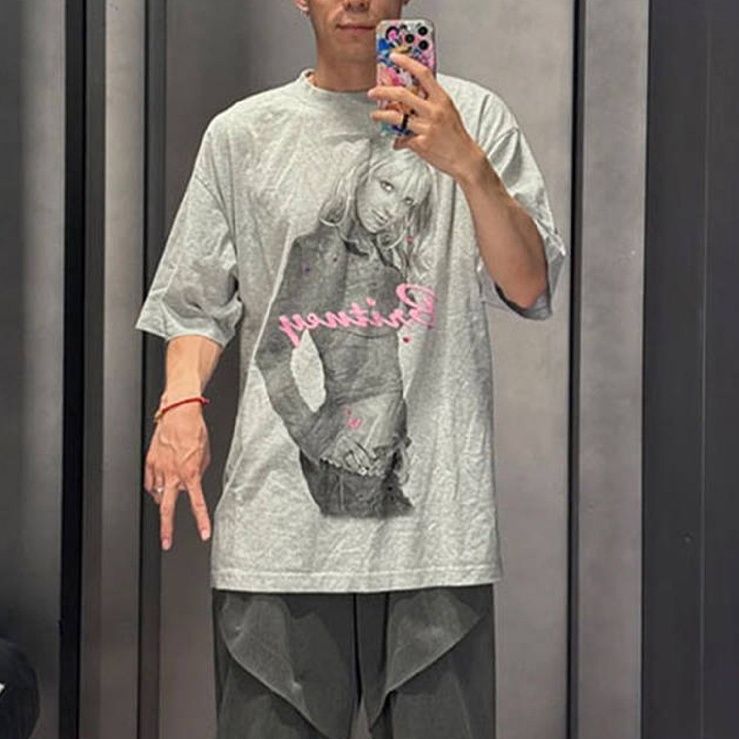 Balenciaga Music | Britney Spears Series Medium Fit T-shirt Men's And Women's Portrait Print Short Sleeve Loose Drop Shoulder Silhouette Small Neckline T-shirt #81382