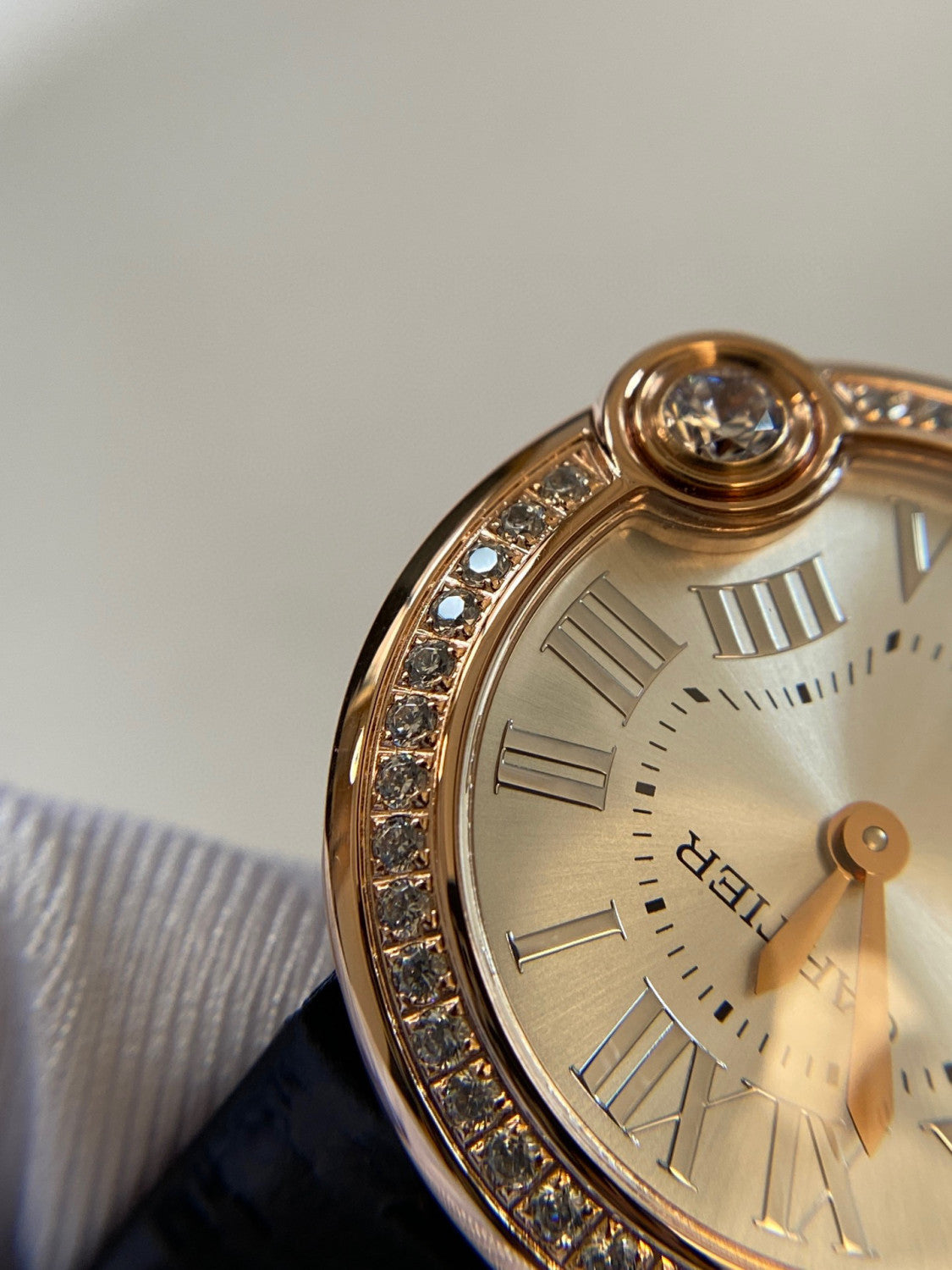 Cartier Black Strap Decorative Watch #21921