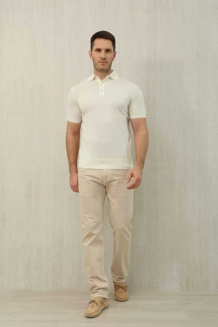 Loro Piana King's Gift® Men's Polo Shirt Spring Summer Fashion Casual Button Short Sleeve Top Knitted T-shirt Lapel Men's Clothes Ngvp #9957