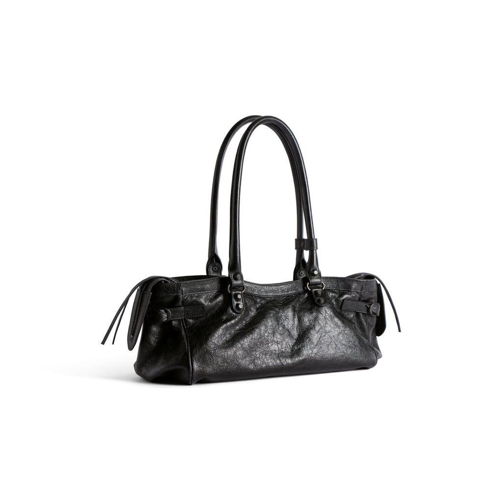Balenciaga Women's Le City Bag East-West Motorcycle Bag Solid Color Leather Shoulder Bag Handbag Bags 8457042ABEK1000 #81473