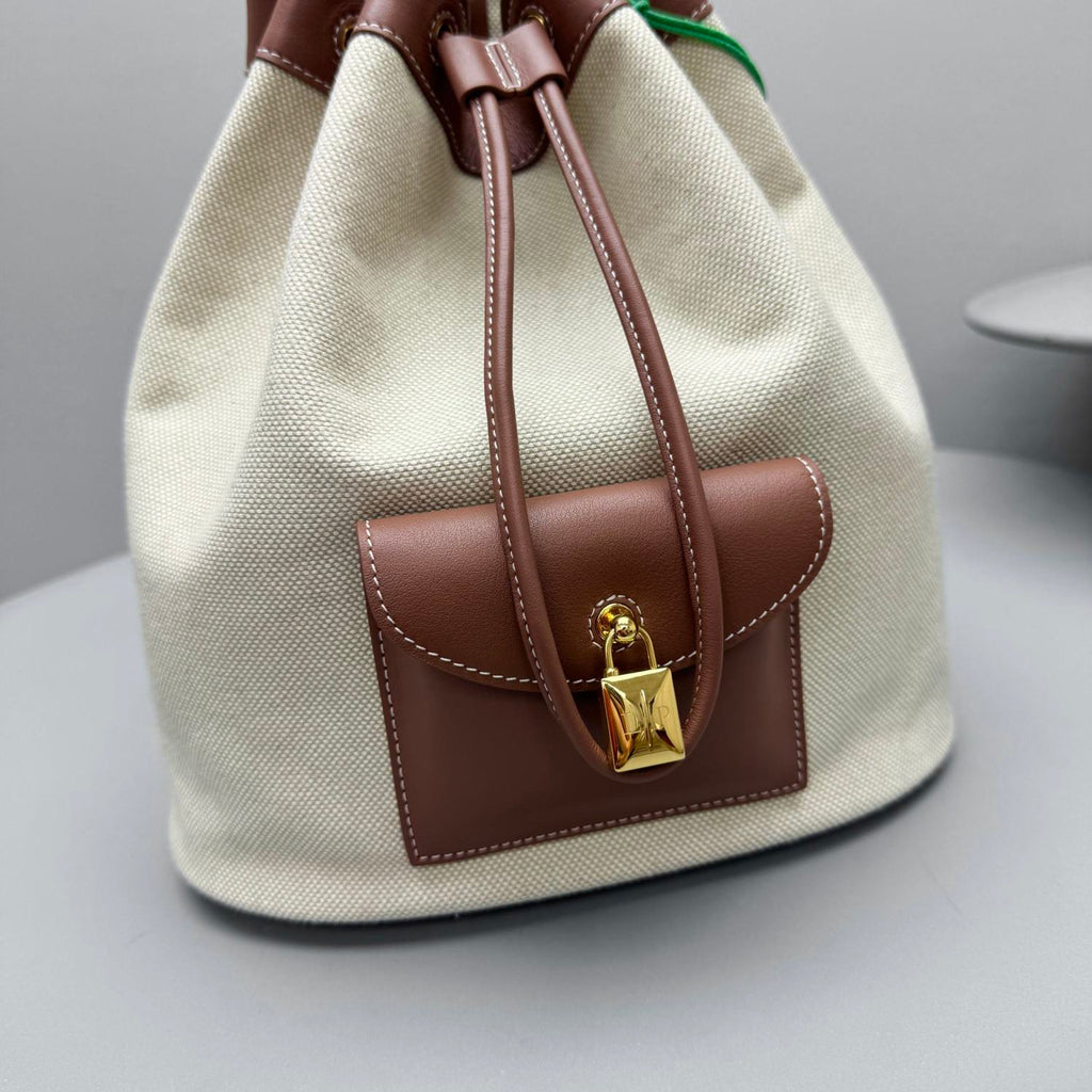 Loro Piana Women's Solid Color Adjustable Shoulder Strap Extra Drawstring Shoulder Bag Bags #76521