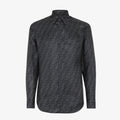 Fendi Men's Women's  Autumn And Winter New Silk Light Cotton Solid Color Lapel Shirt Ff Jacquard Logo Fashion Loose Casual Long-sleeved Shirt! #81616