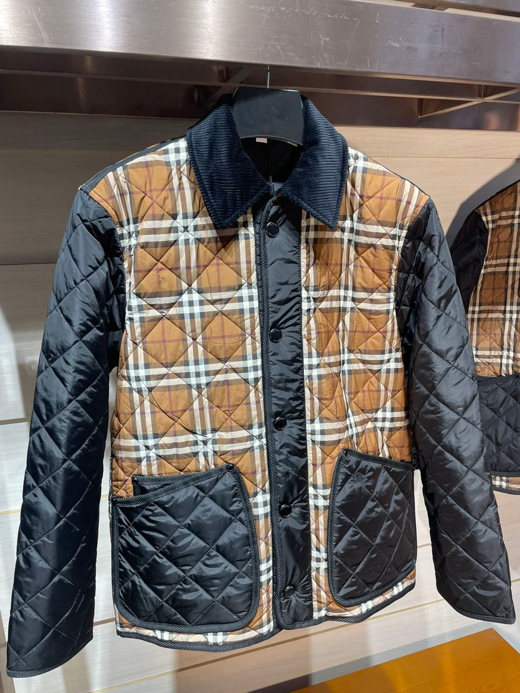 Burberry Men's And Women's Fall And Winter Color Blocking Plaid Print Single Breasted Loose Casual Long Sleeved Jacket #73144