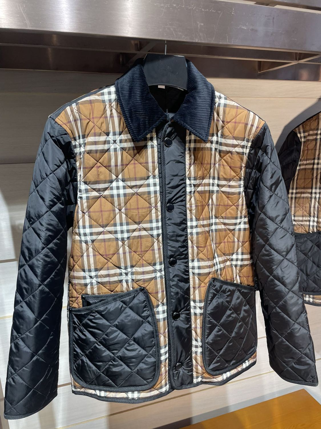 Burberry Men's And Women's Fall And Winter Color Blocking Plaid Print Single Breasted Loose Casual Long Sleeved Jacket #73144