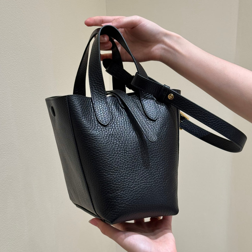 Dior Signature Women's Monogram Printed Solid Colour Grained Cowhide Leather Shoulder Tote Bucket Bag Bags #76662
