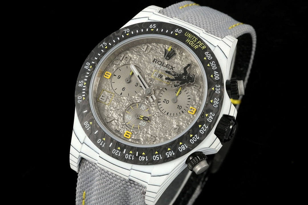 Rolex Men's Translucent Astronaut 3-D Embossed Moon Dial Mechanical Watch #72539