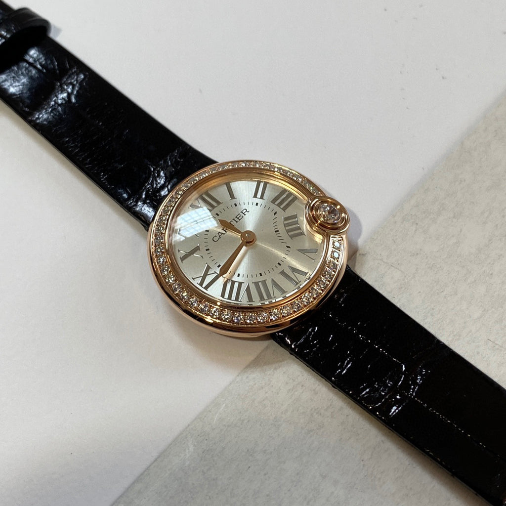 Cartier Black Strap Decorative Watch #21921