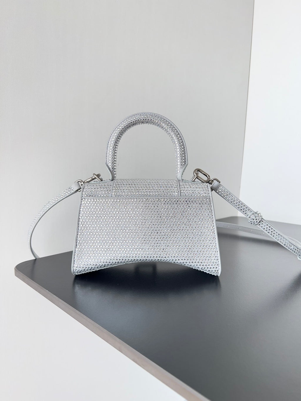 Balenciaga Hourglass Women's Solid Color Full Rhinestone Printed Hourglass Bag Tote Shoulder Crossbody Bags #76123