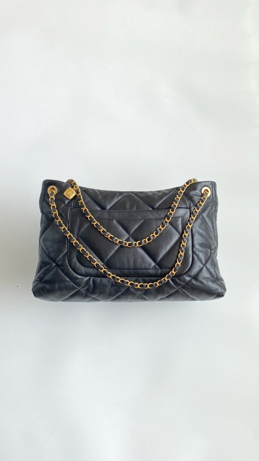 Chanel Women's Fashion Classic Solid Color Leather Diamond Quilted Chain Shoulder Bag/Tote Bag Bags AS5740-B22139-94305 #78912