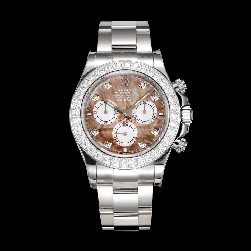 Rolex Men's Automatic Mechanical Movement 100 Meter Water Resistant Dial Watch with Diamonds #74589