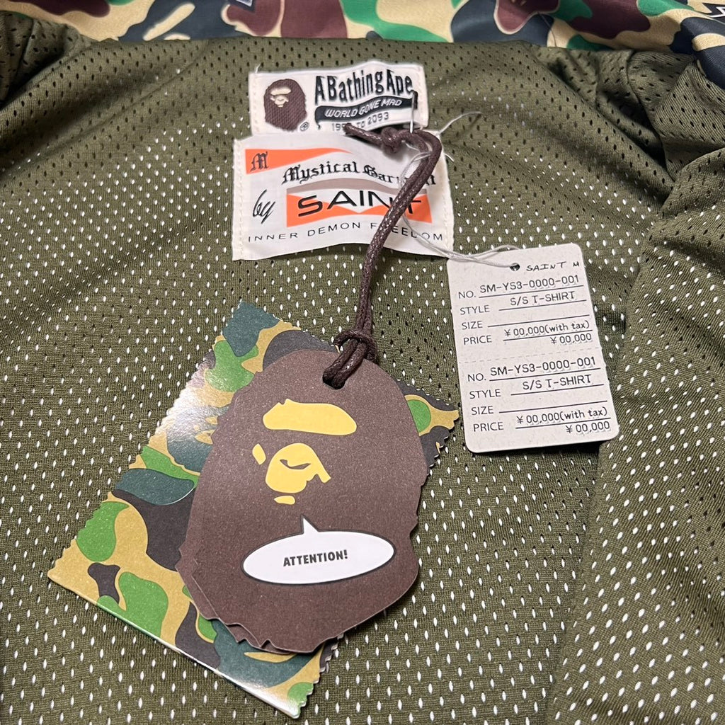 Saint Michael X Bape Men's Spring and Autumn Camouflage Printed Lapel Zipper Long Sleeve Jacket #73878