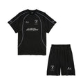 Balenciaga I Automobili Lamborghini Oversized Soccer Men's Summer Short Sleeved T-shirt In Black Mesh Jersey Casual Shorts Set Suit #77457