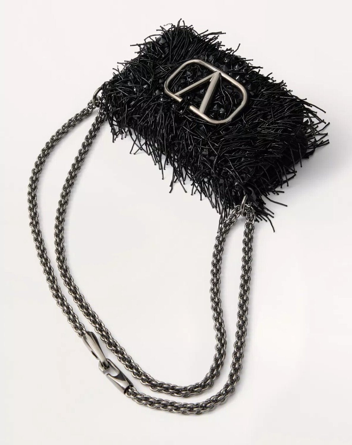 Valentino Women's Garavani Mini Loco 3d Embroidered Handbag With Swarovski Crystal Accents Vlogo Signature Magnetic Clasp Clutch With Chain Strap Bag Bags #196169