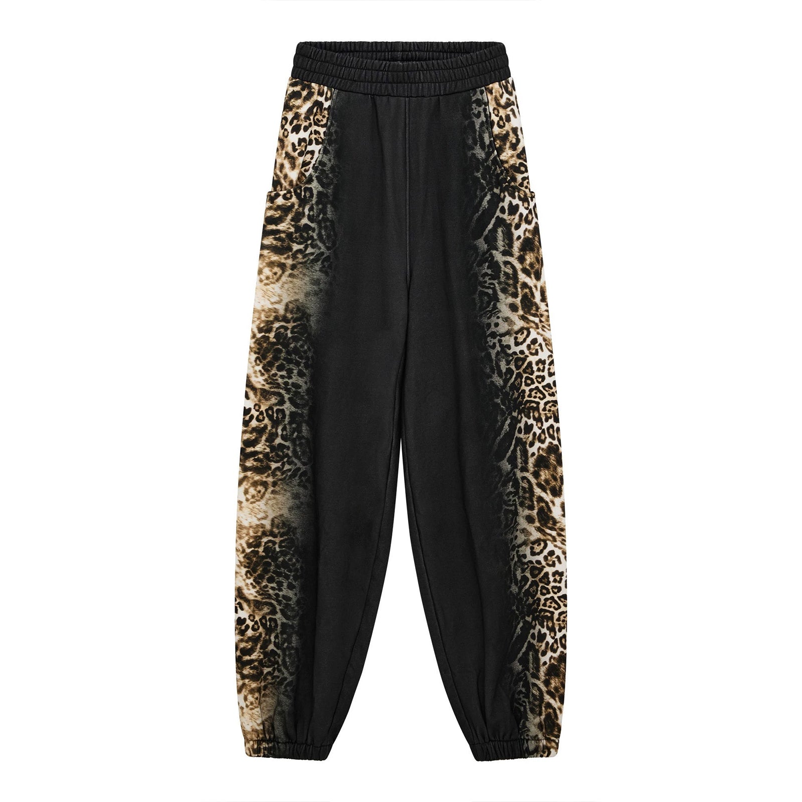 Mowalola x Ksubi Men's Women's Four Seasons High Street Leopard Gradient Print Elastic Waist Loose Knit Sweatpants Ngvp #1925