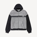 Balenciaga Men's Fluffy Zip-up Hoodie Grey Black White #335469