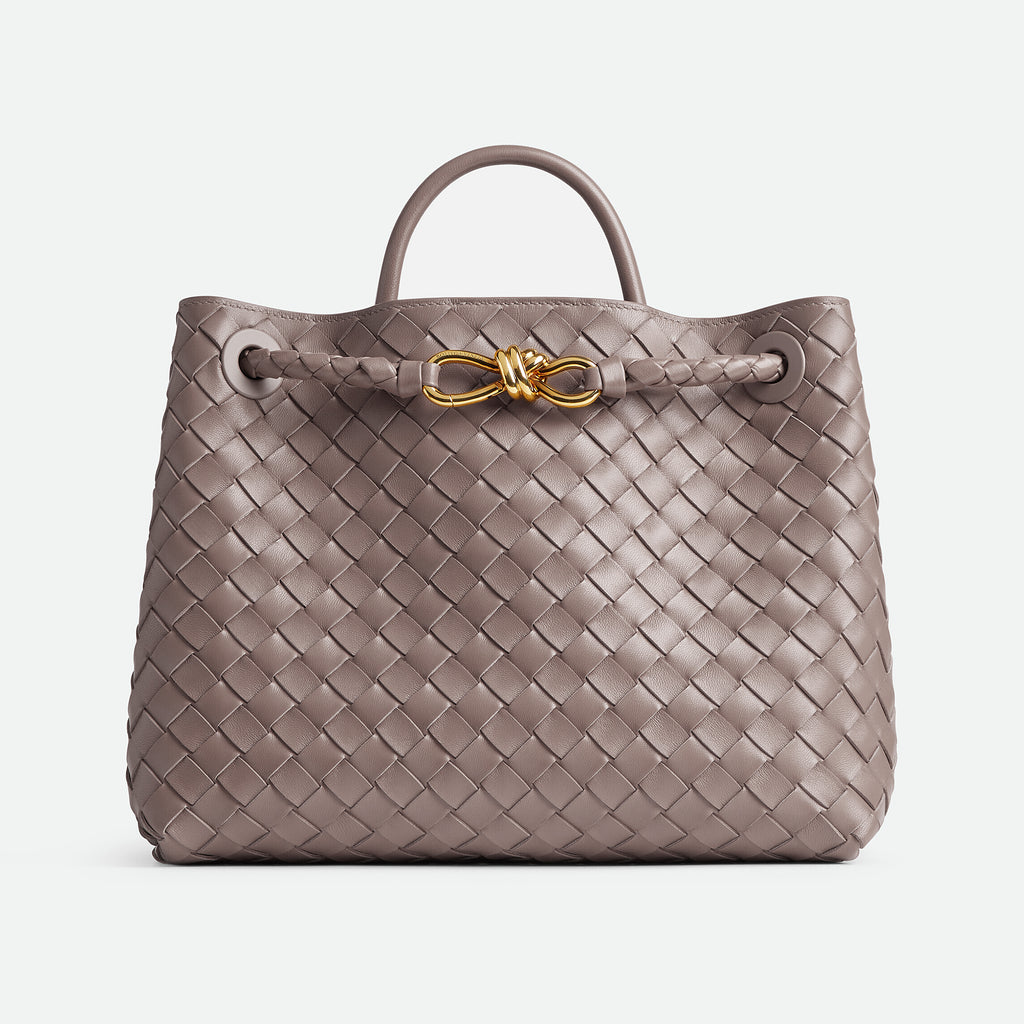 Bottega Veneta Women's Andiamo Collection Handbag Woven Magnetic Clasp Closure Leather Shoulder Crossbody Bag Bags #76212