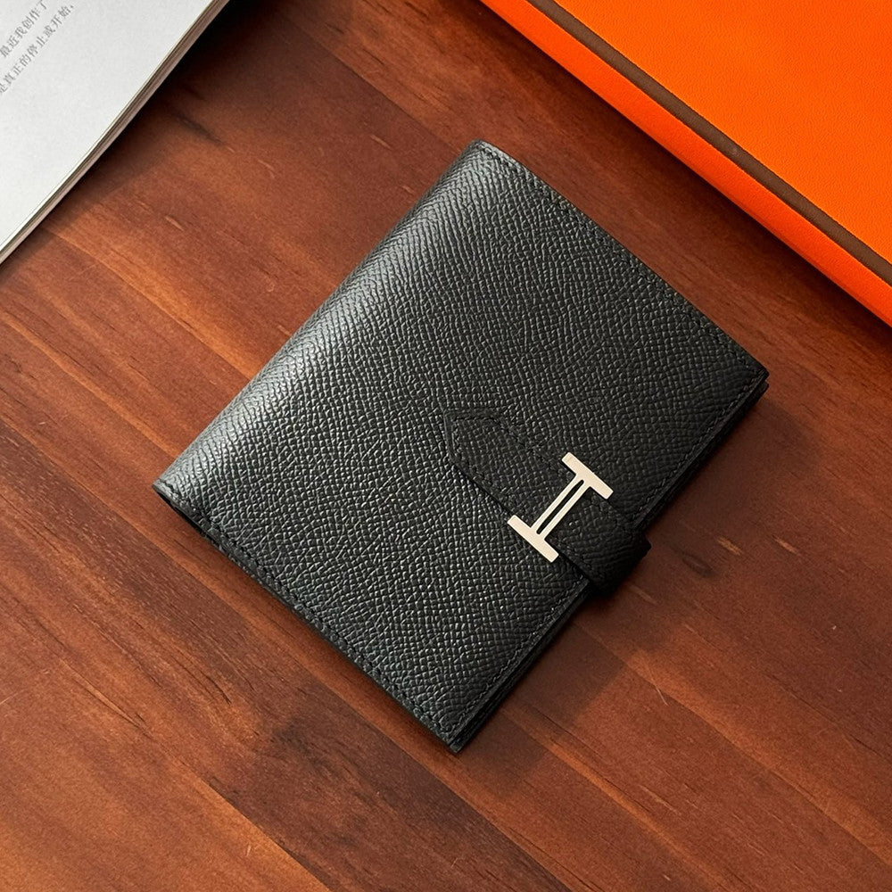 Hermes Bearn H-clip Short Wallet: Stylish And Elegant Epsom Calfskin Card Holder Bag Bags #170043