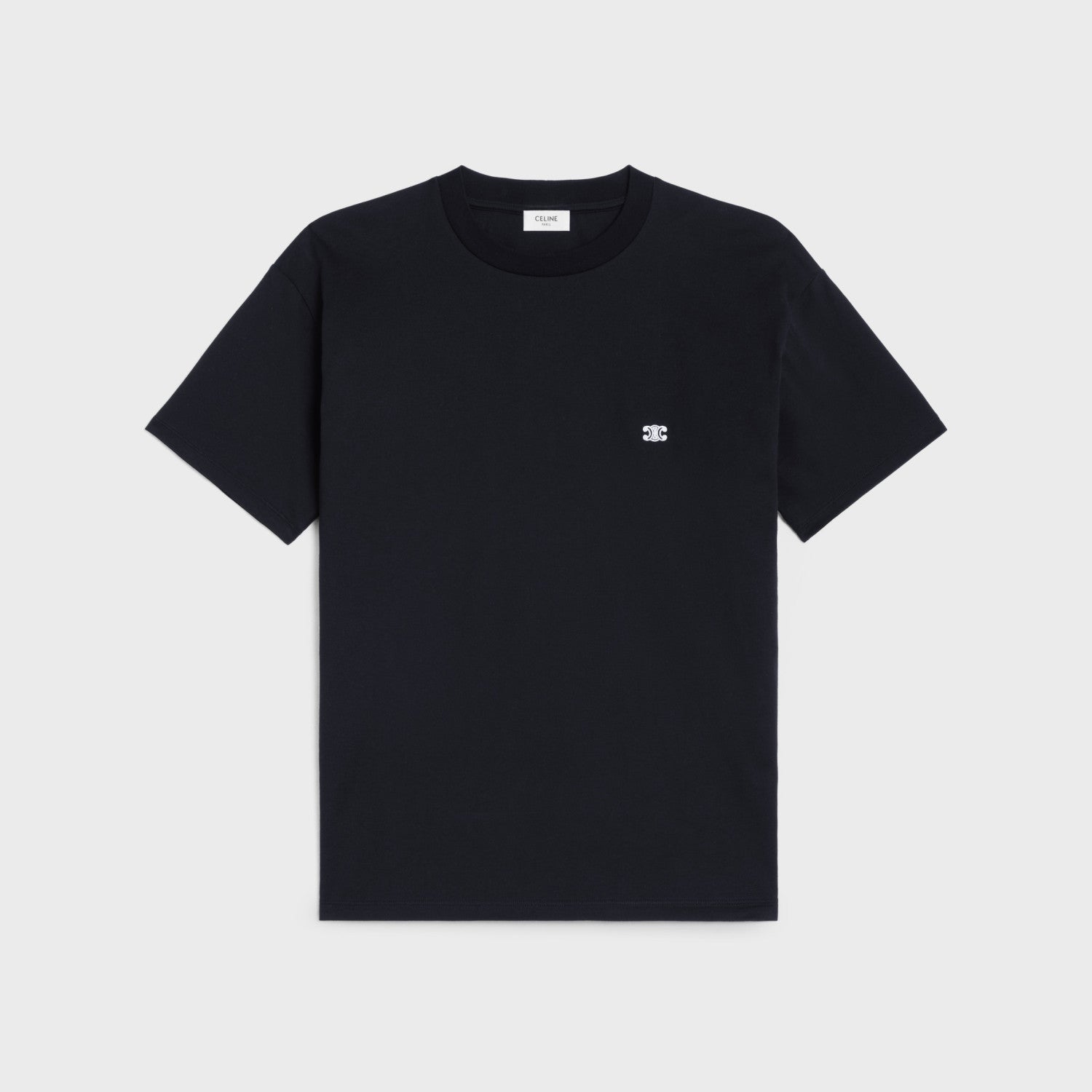 Celine Triomphe Cotton Plain Knit Loose T-Shirt C Spring And Summer Men And Women Fashion Round Neck Short Sleeve Logo Embroidery T-Shirt #81149