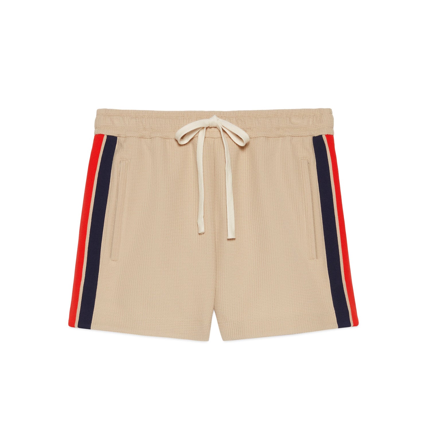 Gucci Men's Summer Striped Logo Print Hooded Sweatshirt Pullover Tie High Waisted Shorts Set Suit #98813