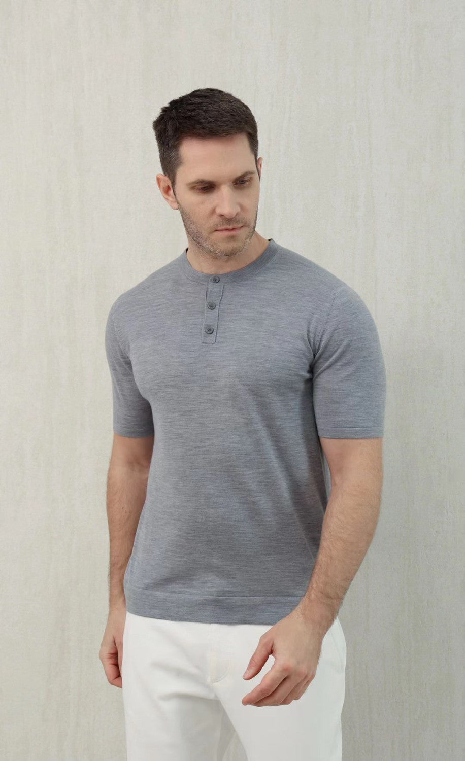 Loro Piana Top-quality Version Men's T-Shirt Cotton#375406