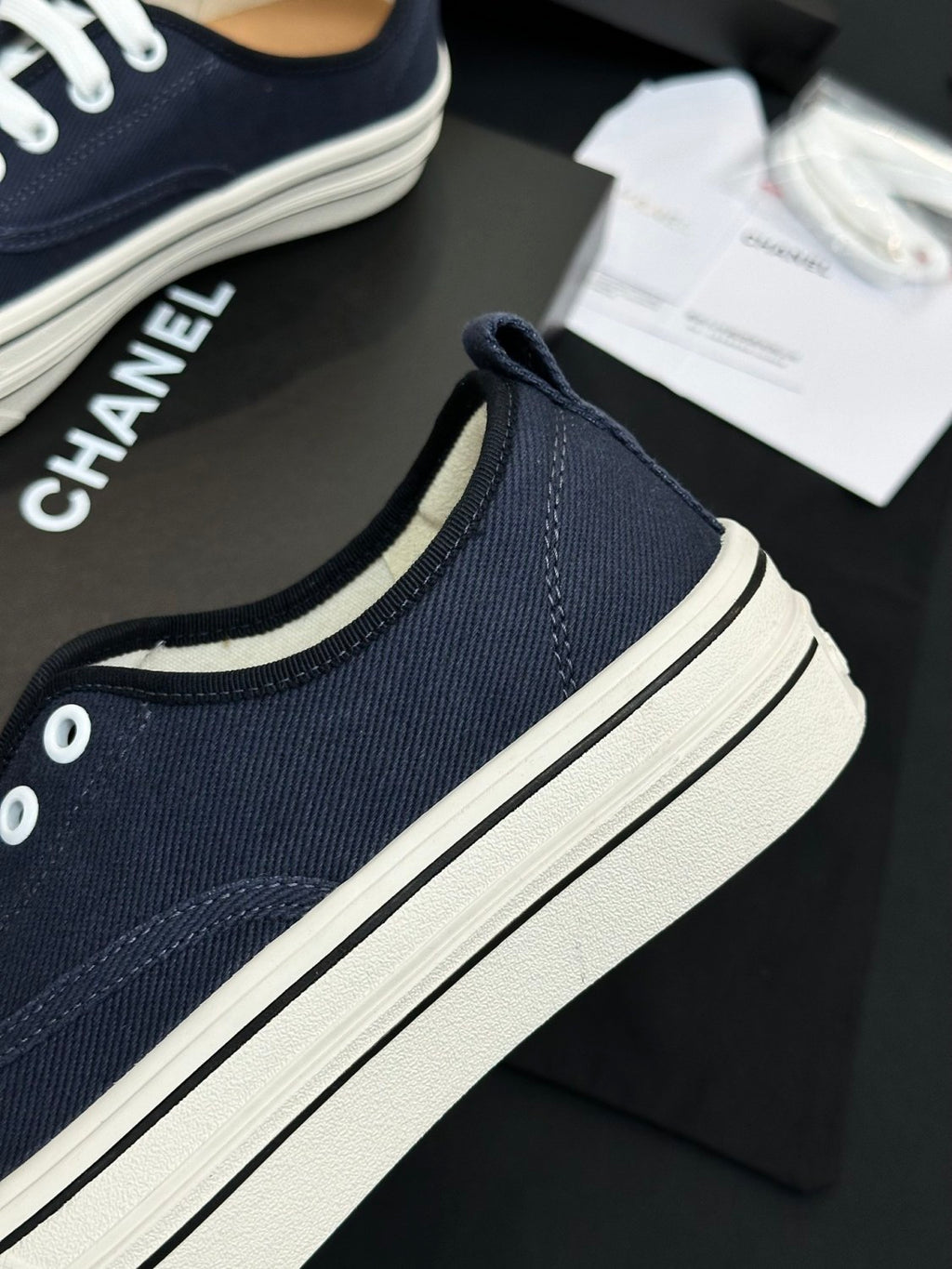 Chanel Platform Canvas Shoes #386499