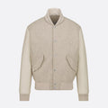 Dior Men's Spring and Autumn Beige Patchwork Logo Pattern Single Breasted Long Sleeve Jacket #73288