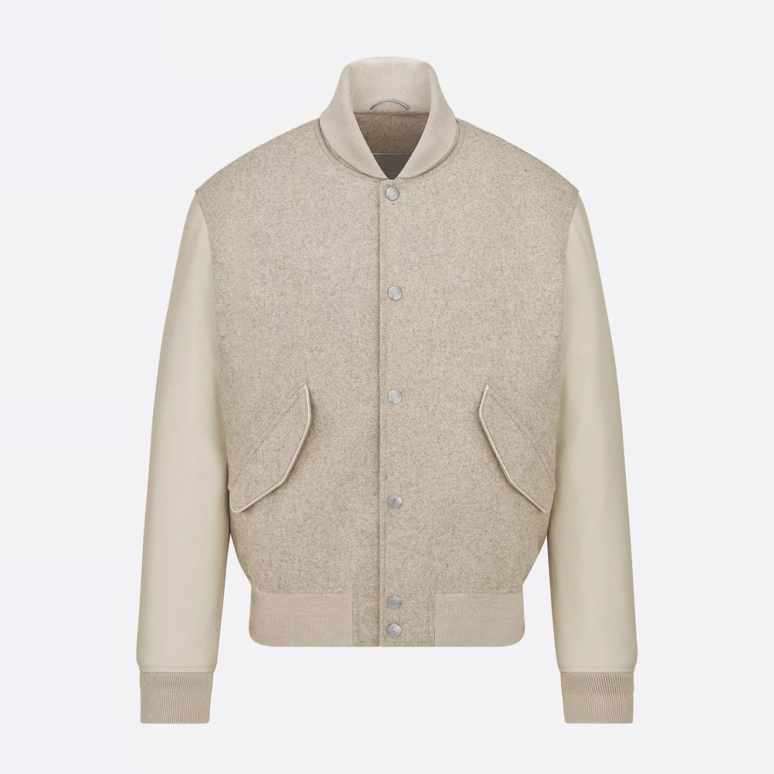 Dior Men's Spring and Autumn Beige Patchwork Logo Pattern Single Breasted Long Sleeve Jacket #73288