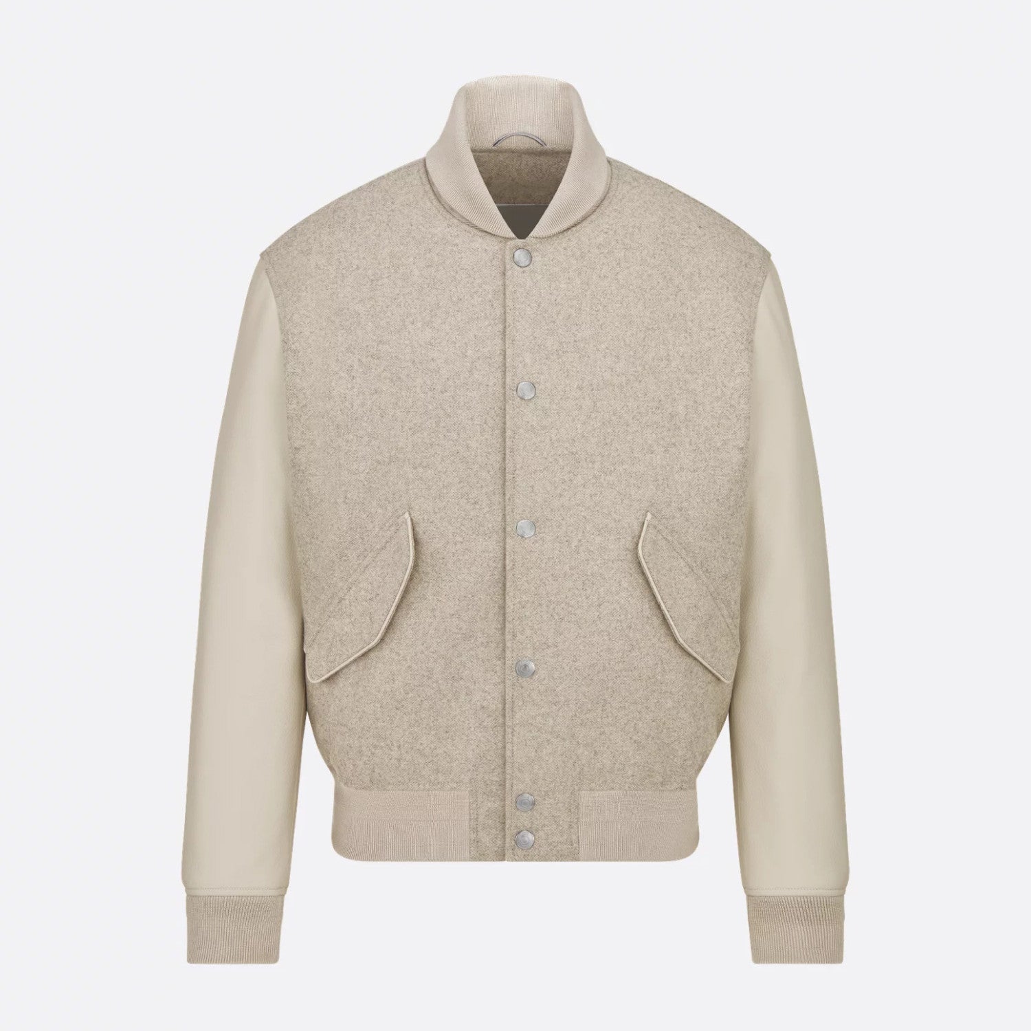 Dior Men's Spring and Autumn Beige Patchwork Logo Pattern Single Breasted Long Sleeve Jacket #73288