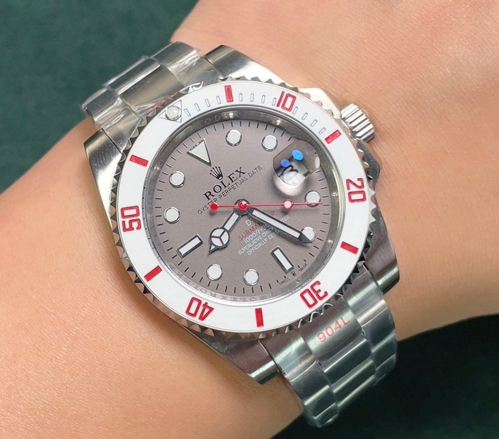 Rolex Carbon Fibre Bezel Mechanical Watch In 904L Stainless Steel Throughout #91137