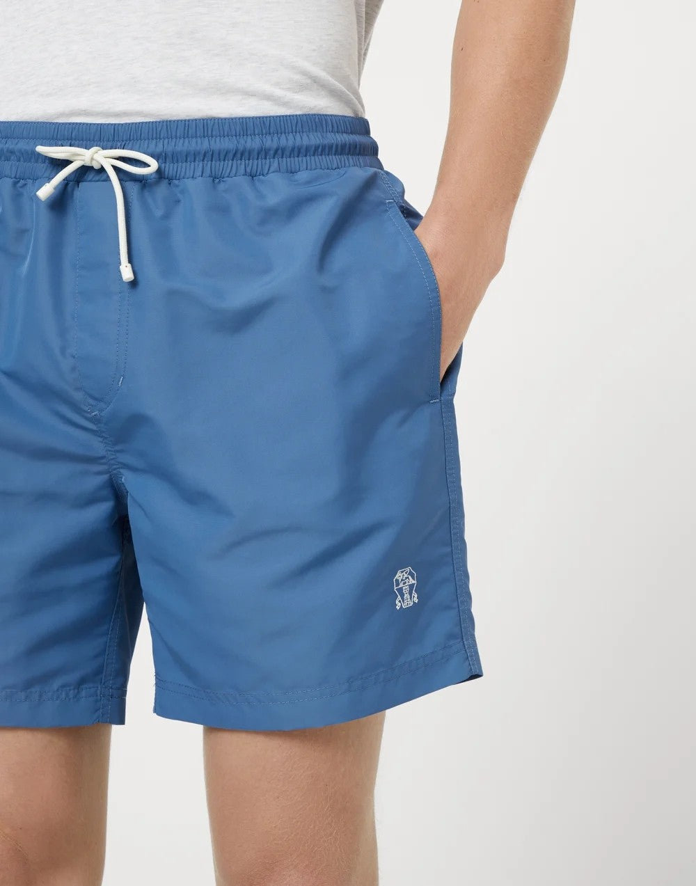 Brunello Cucinelli Men's Spring/Summer Fashion Solid Color Lace Up Casual Fit Swim Shorts Ngvp #8335
