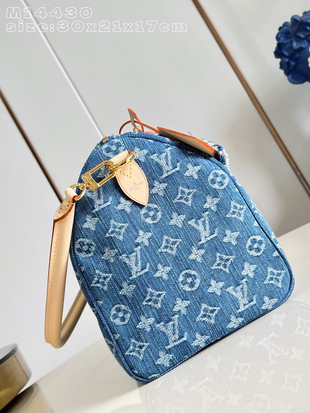 LOUIS VUITTON Speedy Soft 30 Monogram Denim Bags #378128