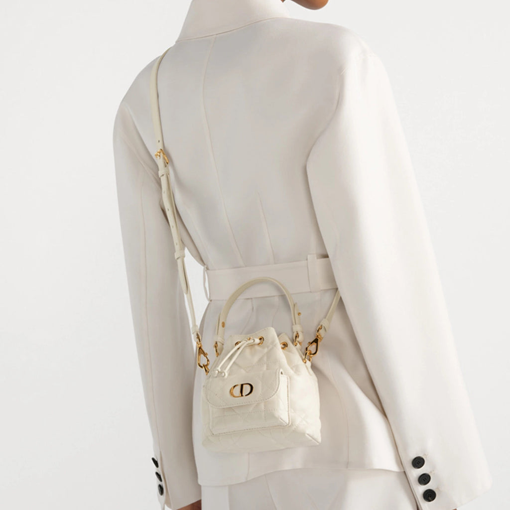 Dior Caro Women's Fashion Classic Solid Color Lambskin Cd Logo Mini Bucket Bag Shoulder Bag Crossbody Bag Bags S5250UNOZ_M030 #78351