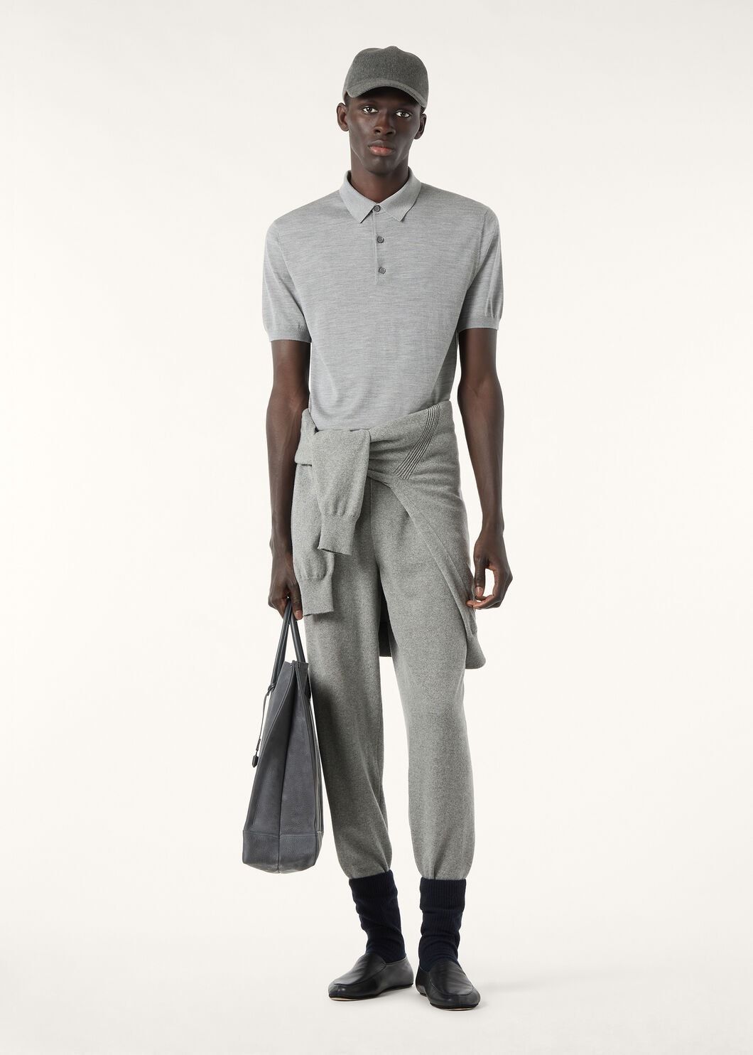 Loro Piana Men's Polo Shirt Solid Color Lapel Button Straight Knit T-shirt Fashion Casual Trend Comfortable T-shirt Ngvp #2416