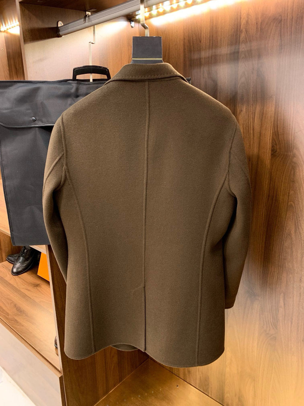 Louis Vuitton Men's Mid Length Winter Double Faced Wool And Cashmere Single Breasted Coat Jacket #97696