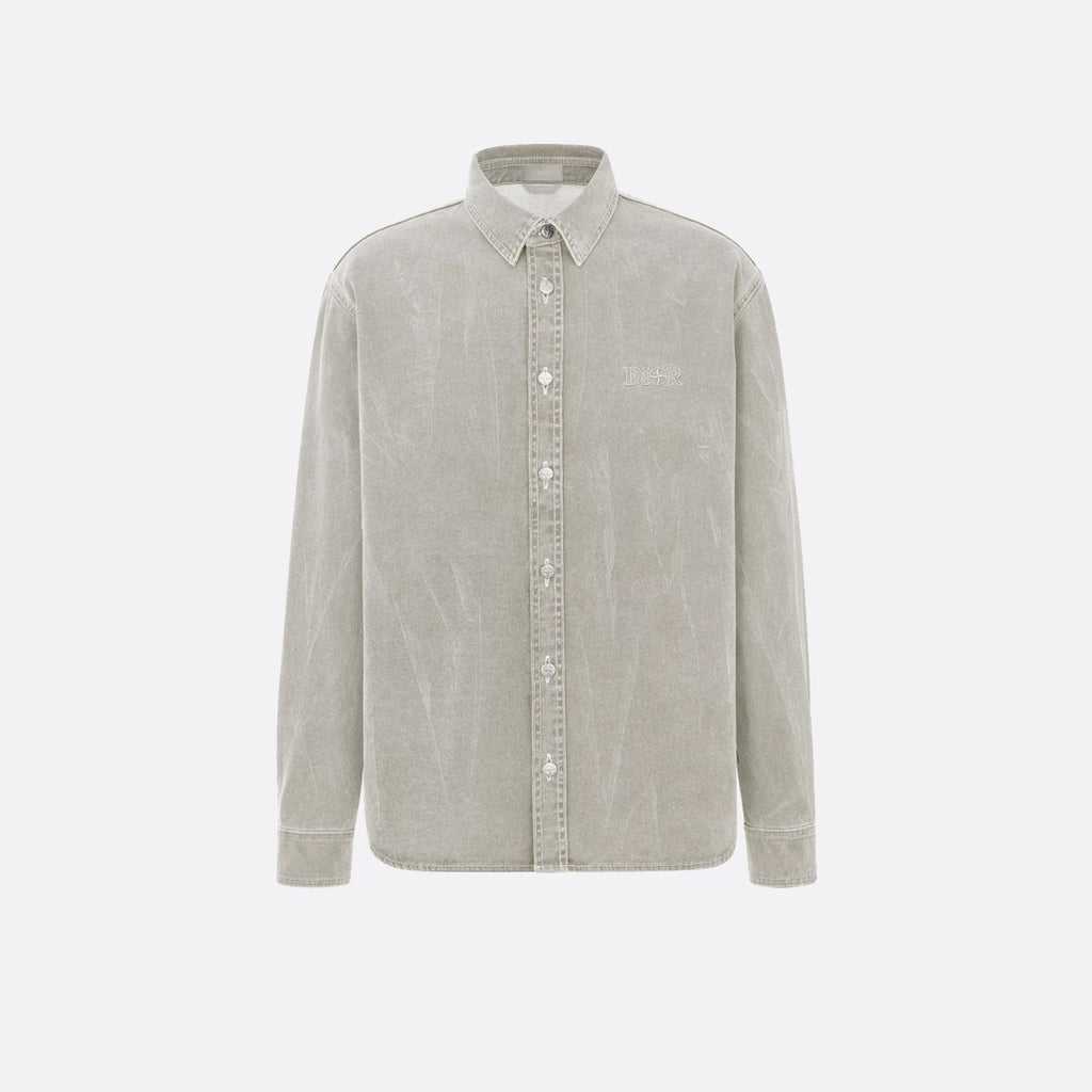 Dior And Stone Island Men's Jacket Shirt Embroidered Logo Lapel Single-breasted Fashion Casual Shirt  #71491