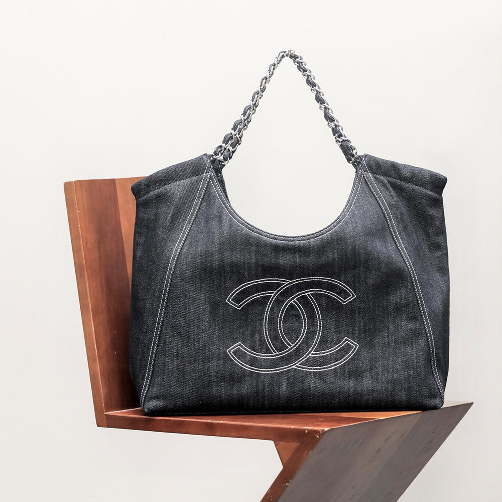 Chanel Vintage Denim Shopping Tote #295664
