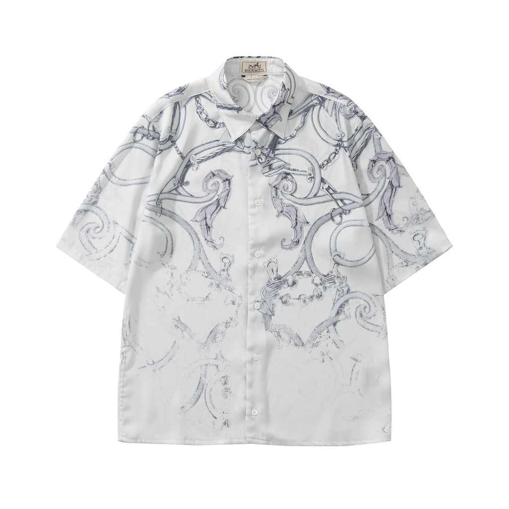 Hermes L'Instruction du Roy Patine Technology Silk Shirt #324920