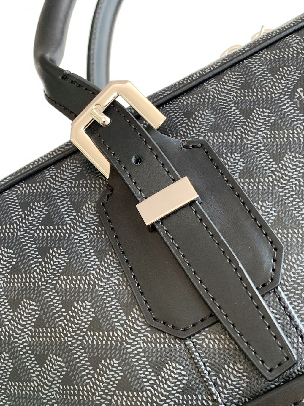 GOYARD Ambassade Men's and Women's Solid Color Letter Print Zipper Closure Cowhide Leather Handbag Briefcase Bag Bags #77228