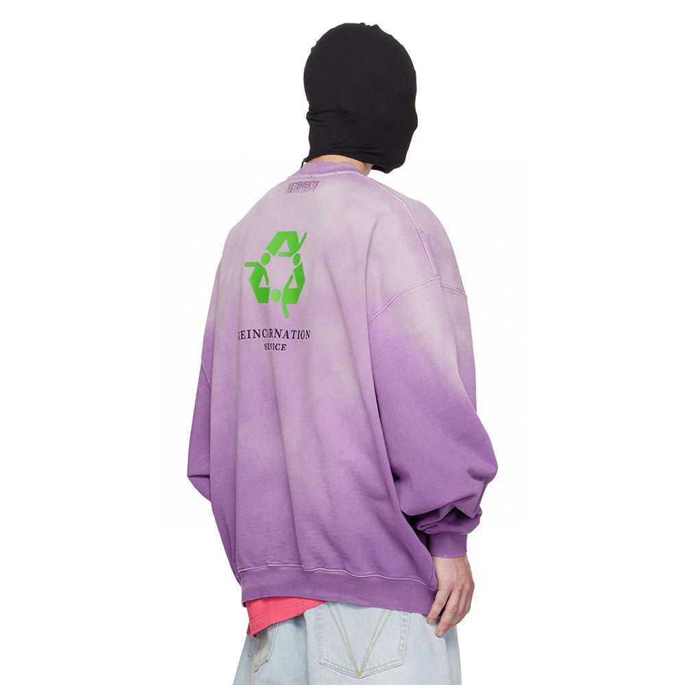 Vetements Letter Print Pullover Sweatshirt Ngvp #6725