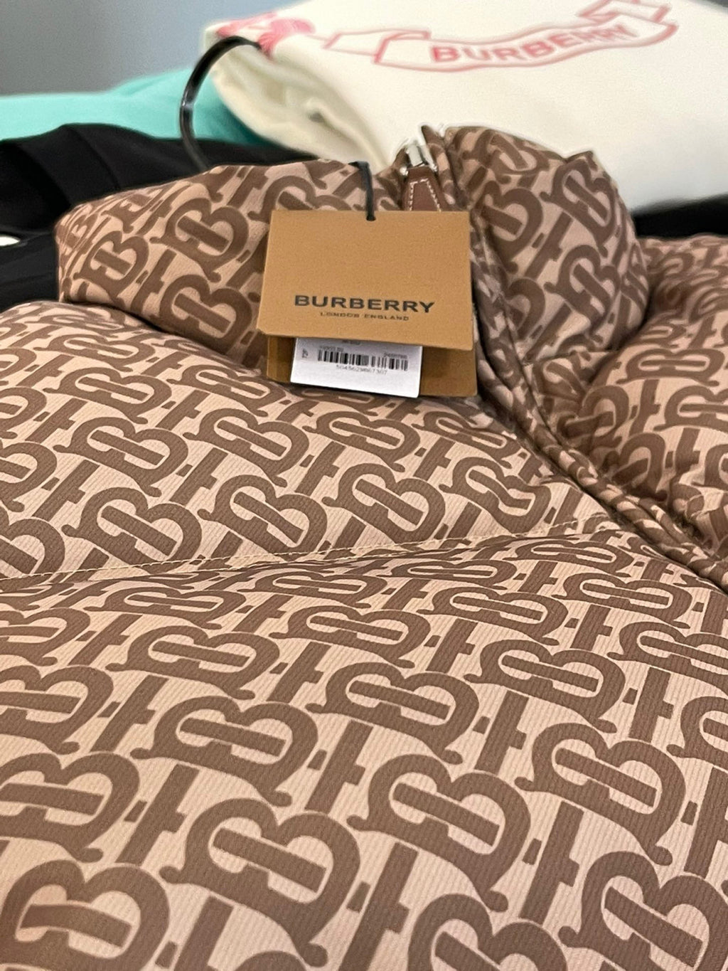 Burberry Full Printed Old Fashioned Puffer Down Vest #96544