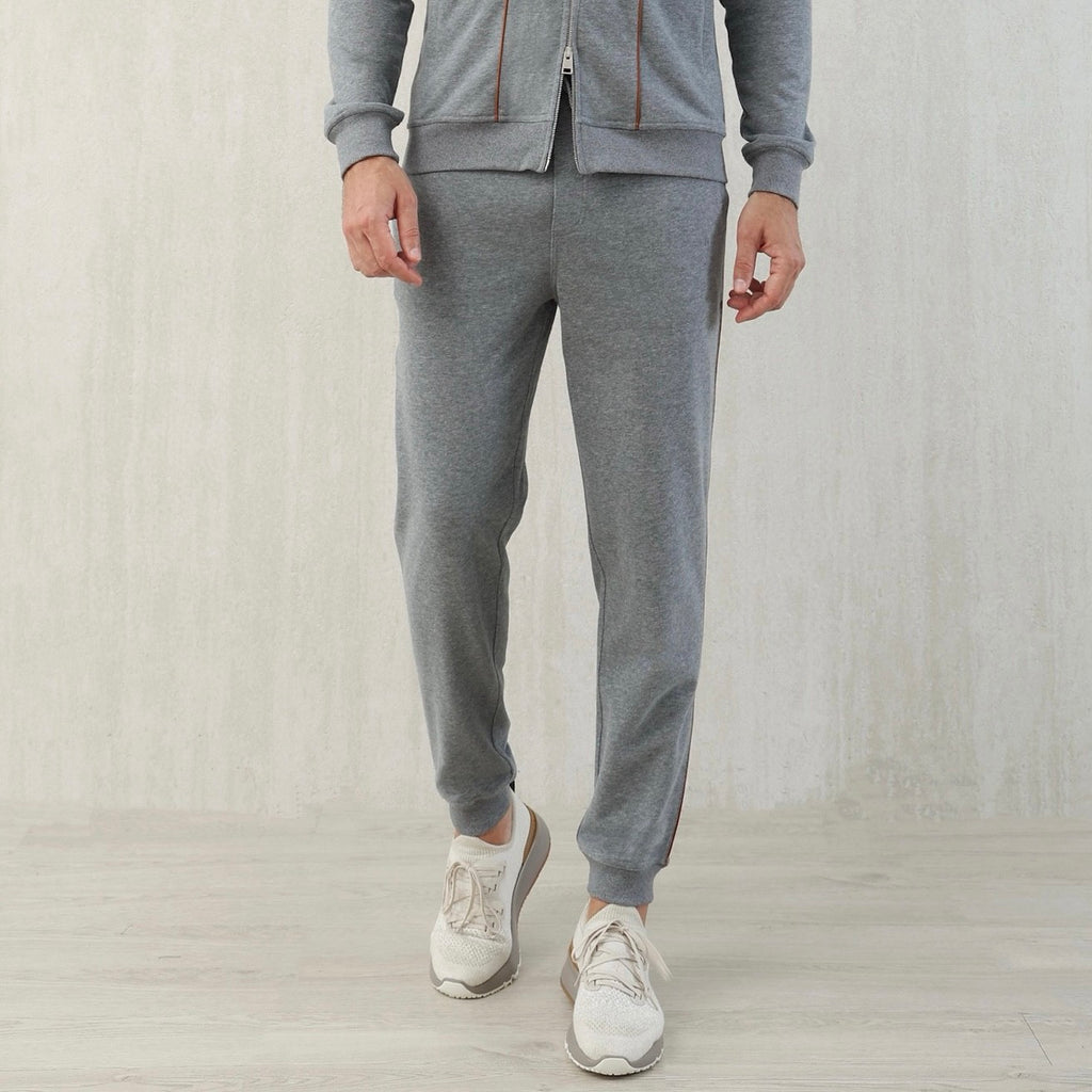 Brunello Cucinelli Men's Lace-up Sweatpants Four Seasons Solid Color Cotton Casual Drawstring Trousers Pants Ngvp #1767