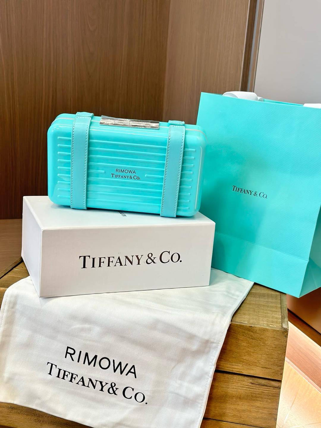 Rimowa x Tiffany & Co. Men's Women's Alphabet Logo Polycarbonate Organizer Tiffany Blue Jewelry Storage Boxes #71936
