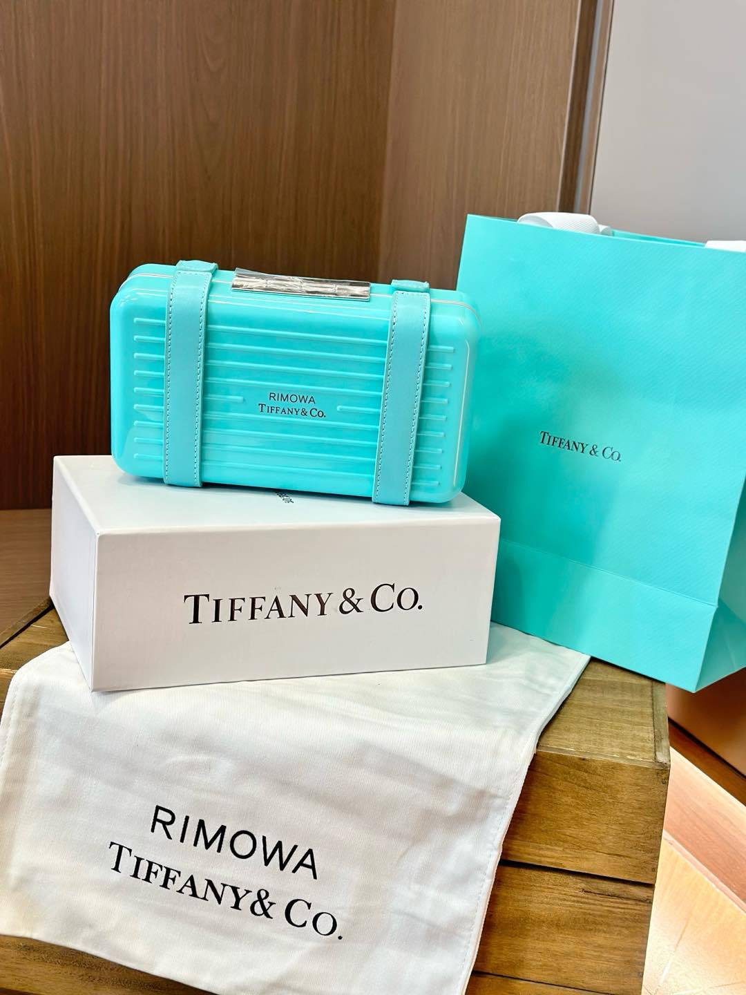 Rimowa x Tiffany & Co. Men's Women's Alphabet Logo Polycarbonate Organizer Tiffany Blue Jewelry Storage Boxes #71936