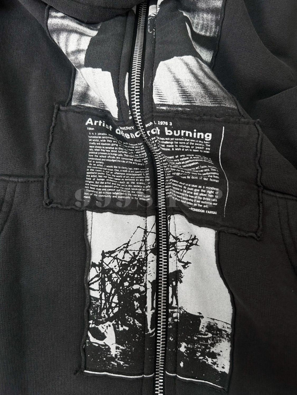 Enfants Riches Deprimes Nun Distressed Washed Zip Hoodie Sweatshirt ##333686