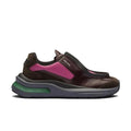 Prada Men's And Women's Two-tone Fabric And Leather Round-toe Fashionable Low-top Lace-up Sneakers Shoes #77222