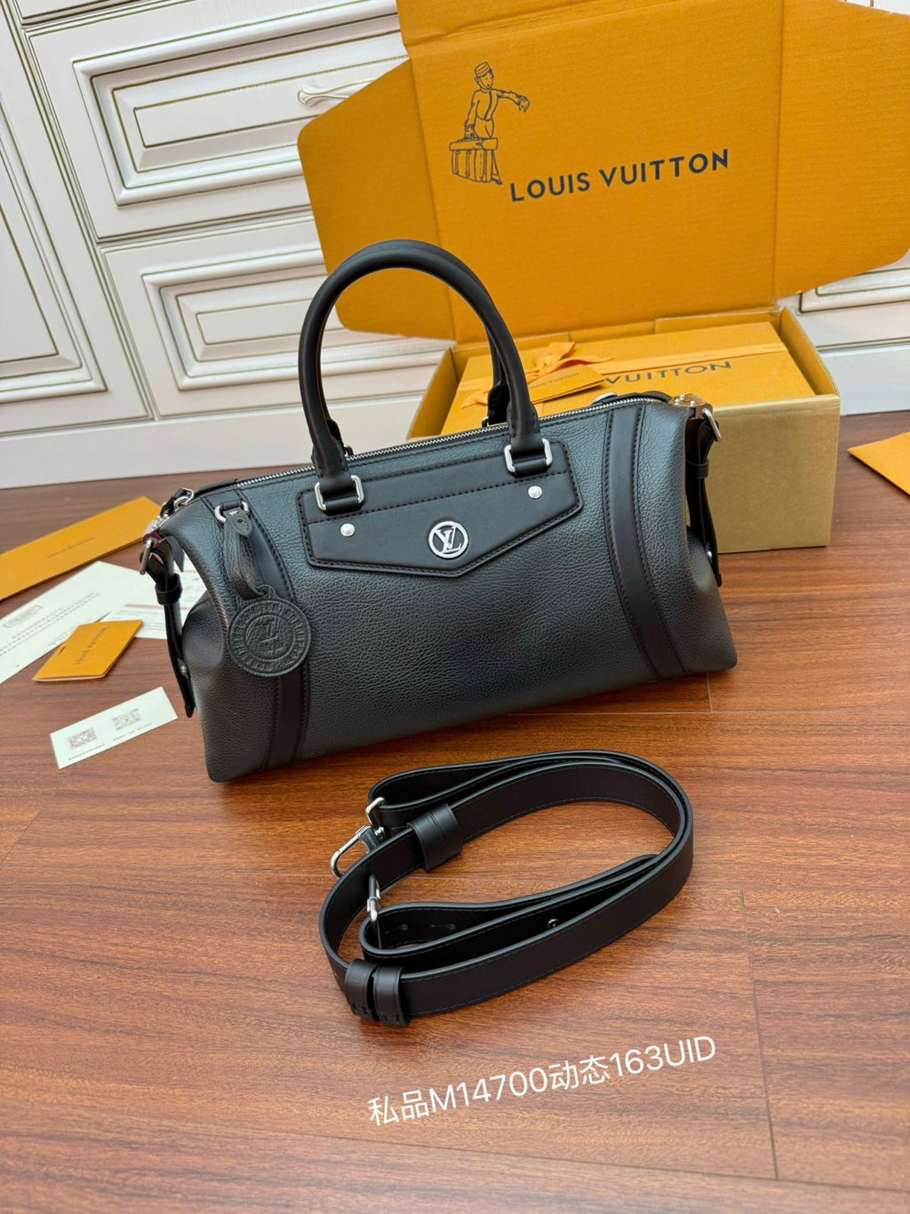 Louis Vuitton BIKER Women's Fashion Casual Metal Logo Badge Leather Adjustable Shoulder Strap Handbag Tote Bag Shoulder Bag Bags M26563 #78348