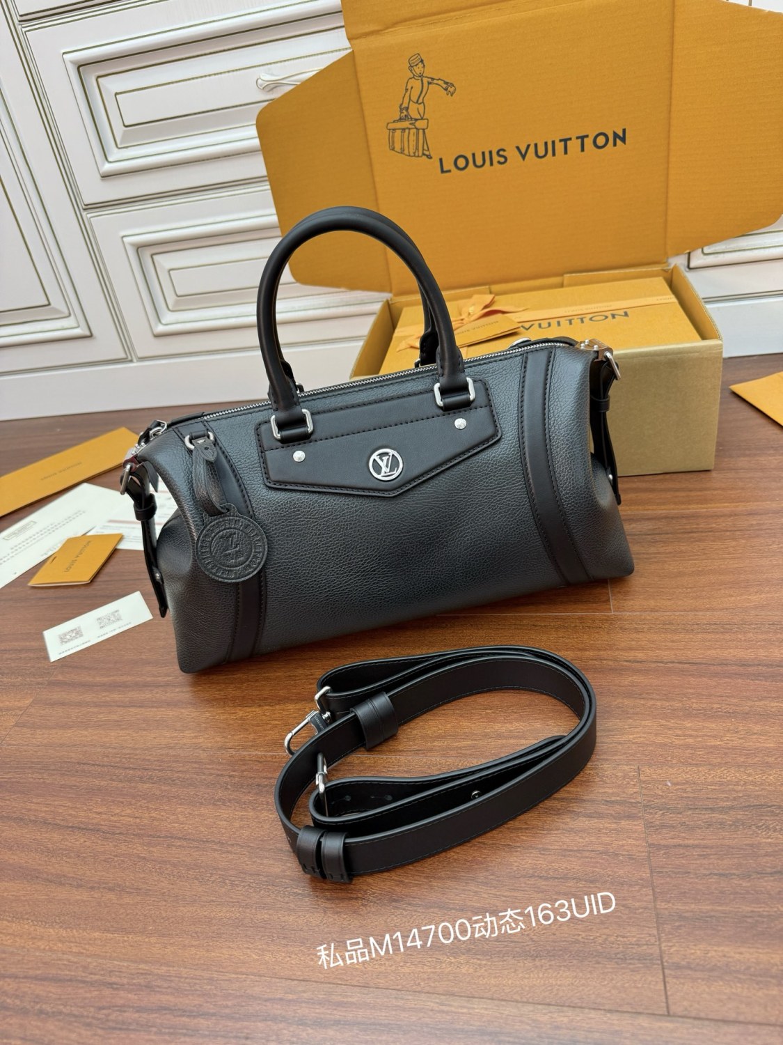 Louis Vuitton BIKER Women's Fashion Casual Metal Logo Badge Leather Adjustable Shoulder Strap Handbag Tote Bag Shoulder Bag Bags M26563 #78348